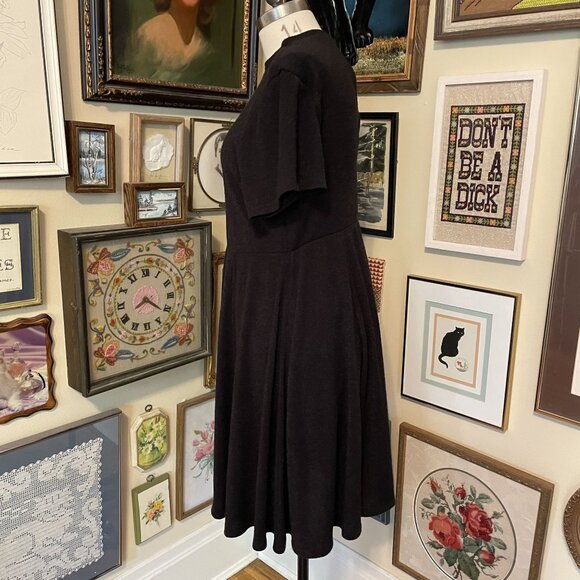 Torrid Womens Comfy Fit & Flare Black Short Sleeve Stretch Knit Dress Size 2 - Picture 4 of 7